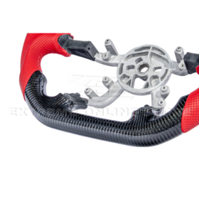 Extreme Online Store Corvette C5 CARBON FIBER Red Perforated Leather Stripe Steering Wheel - Image 19