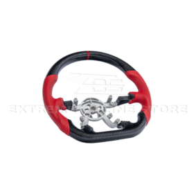 Extreme Online Store Corvette C5 CARBON FIBER Red Perforated Leather Stripe Steering Wheel - Image 13
