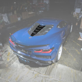 EOS Corvette C8 ZR1 Style CARBON FLASH Rear Window Vent Louver Cover - Image 1