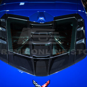 EOS Corvette C8 ZR1 Style CARBON FLASH Rear Window Vent Louver Cover - Image 9