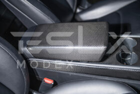 EOS 2020-Up Tesla Model 3 & Y Carbon Fiber Interior Center Armrest Cover - image 2