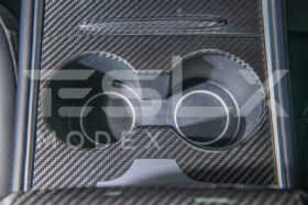 EOS 2020-23 Tesla Model 3 & 20-24 Y Carbon Fiber Interior Center Console Cover - image 2