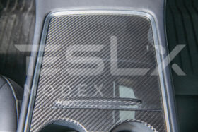 EOS 2020-23 Tesla Model 3 & 20-24 Y Carbon Fiber Interior Center Console Cover - image 3