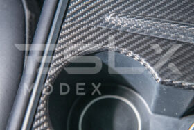 EOS 2020-23 Tesla Model 3 & 20-24 Y Carbon Fiber Interior Center Console Cover - image 5