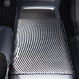 EOS 2020-Up Tesla Model 3 & Y Carbon Fiber Interior Center Armrest Cover - image 1