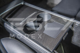 EOS 2020-23 Tesla Model 3 & 20-24 Y Carbon Fiber Interior Center Console Cover - image 7