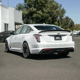 EOS 2022-Up Cadillac CT5 Dry Carbon Fiber Rear Deck Lid Center Applique Trunk Insert - Image 4