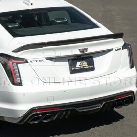 EOS 2022-Up Cadillac CT5 Dry Carbon Fiber Rear Deck Lid Center Applique Trunk Insert - Image 5