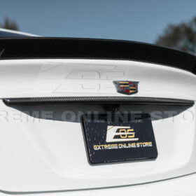 EOS 2022-Up Cadillac CT5 Dry Carbon Fiber Rear Deck Lid Center Applique Trunk Insert - Image 9