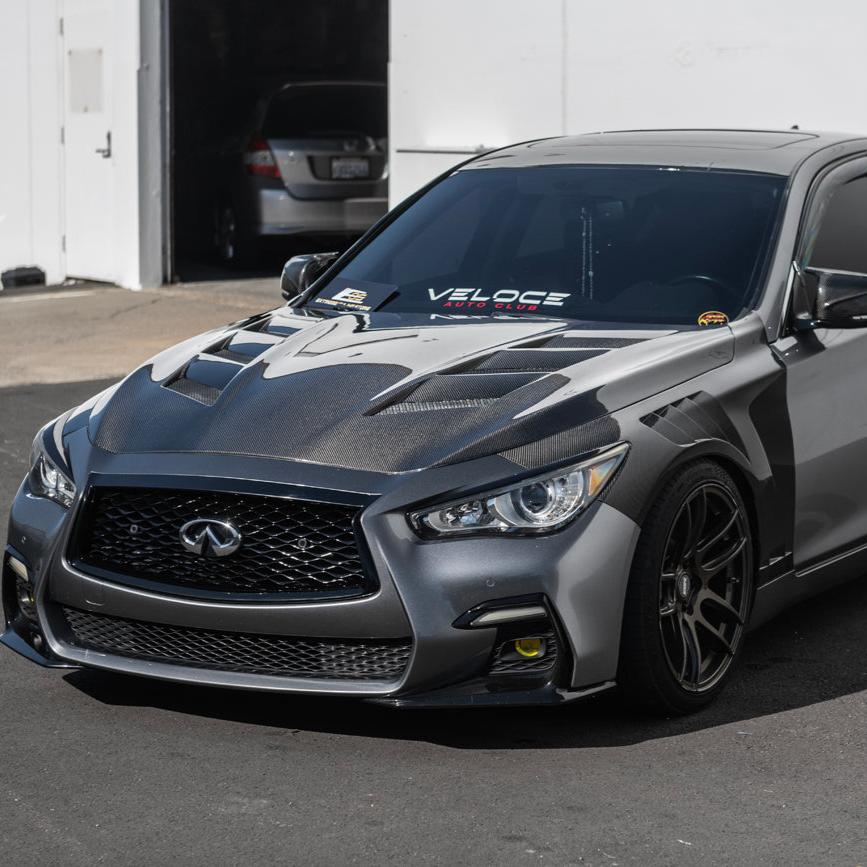 EOS 2014-Up Infiniti Q50 Front Bumper Hood & Side Fender - Image 2