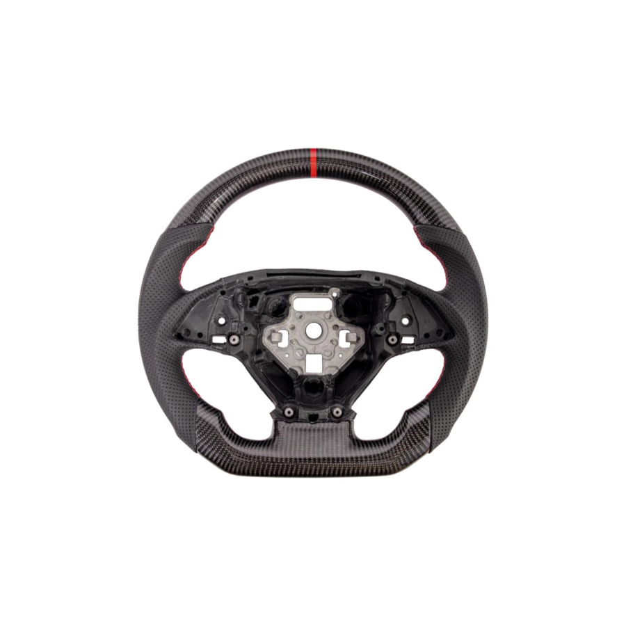 Chevrolet Corvette C7 Black Leather Red Stitching Carbon Fiber Steering Wheel