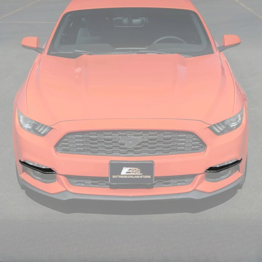 FFP 2015-17 Ford Mustang DRY CARBON FIBER Front Bumper Fog Light Eyebrow Trim Pair - Image 2