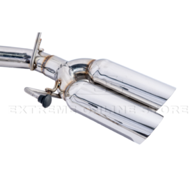 Extreme Online Store Subaru WRX Boso Muffler Delete Quad Burnt Tips Axle Back Exhaust - Image 6