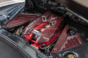EOS Corvette C8 Z06 Coupe DRY Red Carbon Engine & Bay Panel Cover - Image 5