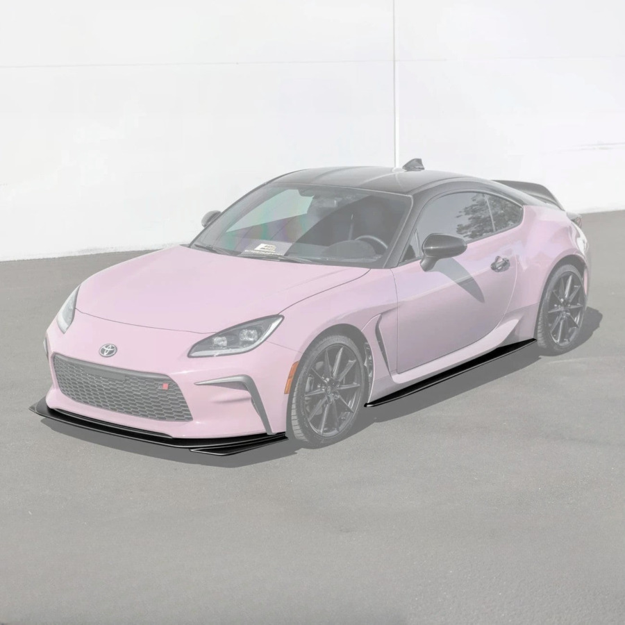 EOS 2022-Up Toyota GR86 AS Style ABS Plastic Matte Black Front Splitter Side Skirt - Image 2