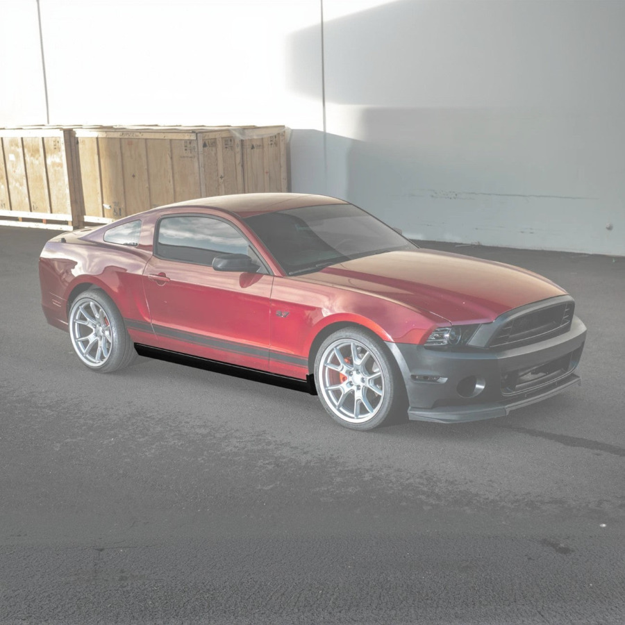 FFP 2010-14 Ford S197 Mustang GT500 Style Side Skirts Extension Pair - Image 1