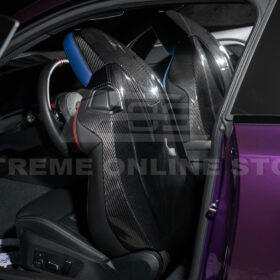 EOS BMW G87 G80 G82 M2 M3 M4 S58 Dry CARBON FIBER Tape-On Headrest Cover Pair - Image 4