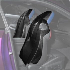 EOS BMW G87 G82 M2 M4 Dry CARBON FIBER Tape-On Full Seat Back Cover Pair - Image 3