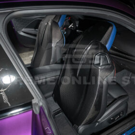 EOS BMW G87 G80 G82 M2 M3 M4 S58 Dry CARBON FIBER Tape-On Headrest Cover Pair - Image 6