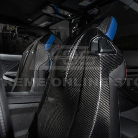 EOS BMW G87 G82 M2 M4 Dry CARBON FIBER Tape-On Full Seat Back Cover Pair - Image 6