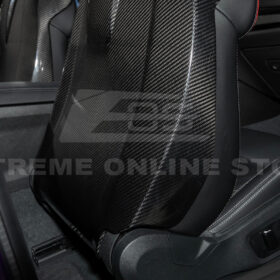 EOS BMW G87 G82 M2 M4 Dry CARBON FIBER Tape-On Full Seat Back Cover Pair - Image 7