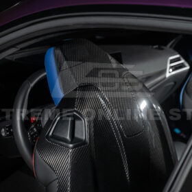EOS BMW G87 G80 G82 M2 M3 M4 S58 Dry CARBON FIBER Tape-On Headrest Cover Pair - Image 8