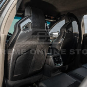 EOS 2016-19 CTS-V ATS-V Dry CARBON FIBER Seat Back Cover - Image 3