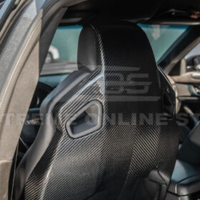 EOS 2016-19 CTS-V ATS-V Dry CARBON FIBER Seat Back Cover - Image 4
