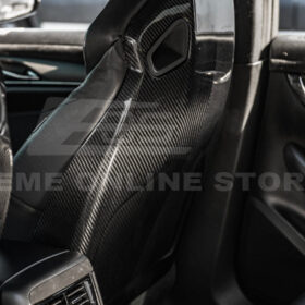 EOS 2016-19 CTS-V ATS-V Dry CARBON FIBER Seat Back Cover - Image 9