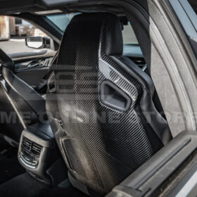 EOS 2016-19 CTS-V ATS-V Dry CARBON FIBER Seat Back Cover - Image 10