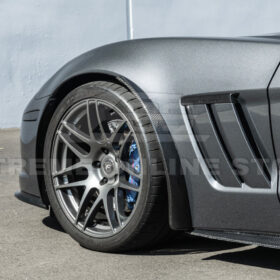 EOS 2005-13 Corvette C6 Z06 ZR1 Extended DRY CARBON FIBER Front Splash Guard Mud Flaps - Image 6