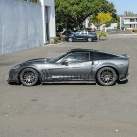 EOS 2005-13 Corvette C6 Z06 ZR1 Extended DRY CARBON FIBER Front Splash Guard Mud Flaps - Image 5