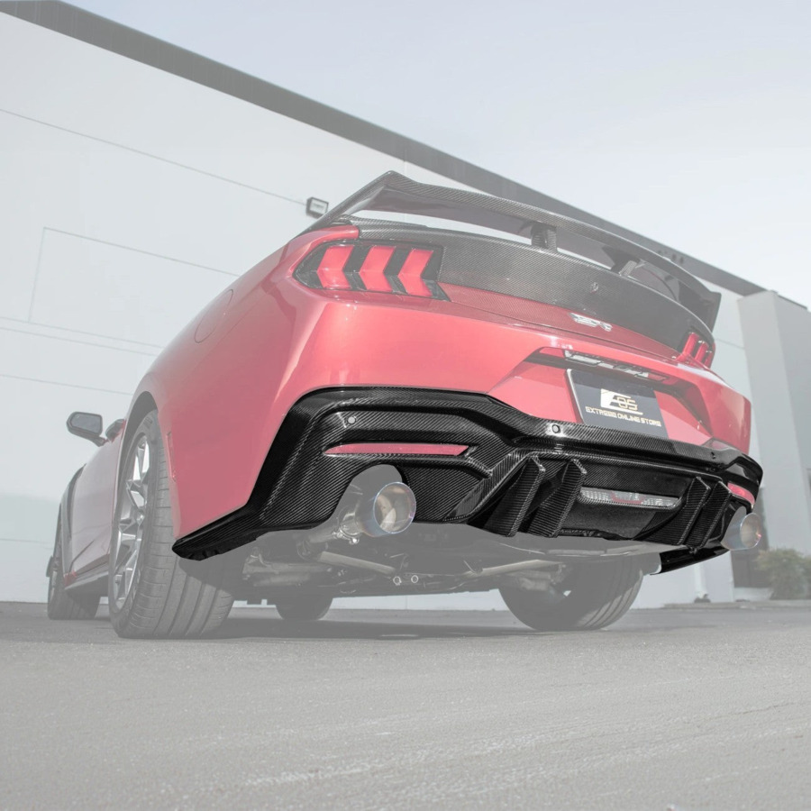 Mustang Performance V2 Carbon Fiber Rear Bumper Dual Tip Diffuser for S650 Mustang - Image 2
