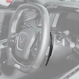 EOS 2020-Up Corvette C8 DRY CARBON FIBER Steering Wheel Paddle Shifters Replacement - Image 3