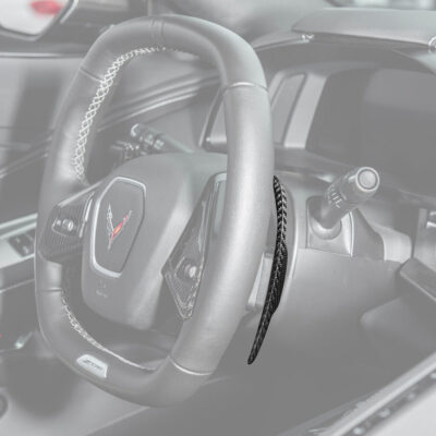 EOS 2020-Up Chevrolet Corvette C8 Dry Carbon Fiber Steering Wheel Paddle Shifters Replacement