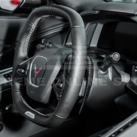 EOS 2020-Up Corvette C8 DRY CARBON FIBER Steering Wheel Paddle Shifters Replacement - Image 5