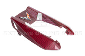 EOS Corvette C8 Z06 Coupe DRY Red Carbon Engine & Bay Panel Cover - Image 9