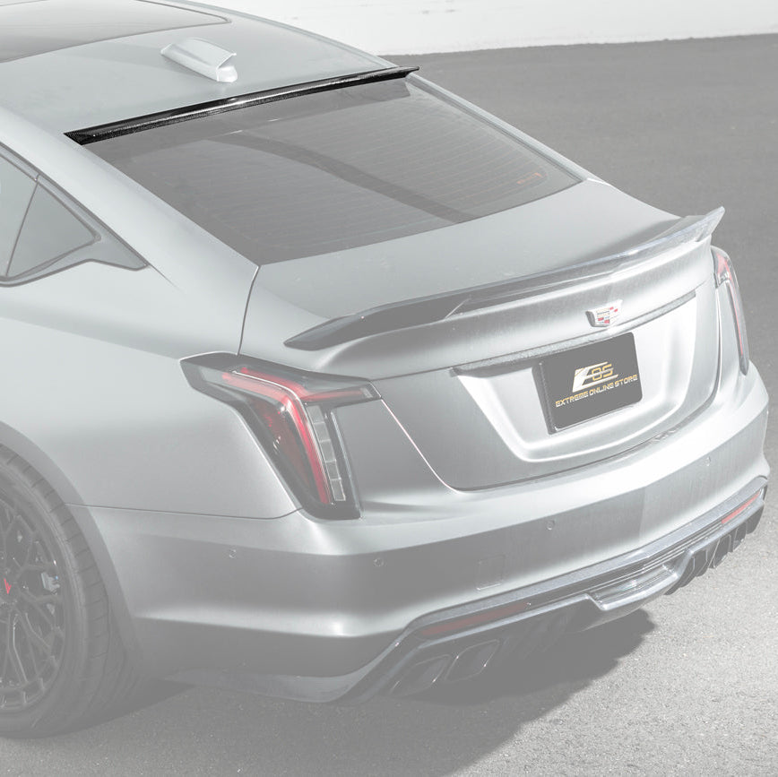 2020-Up Cadillac CT5 CT5-V | Carbon Fiber Rear Roof Top Window Spoiler Kit