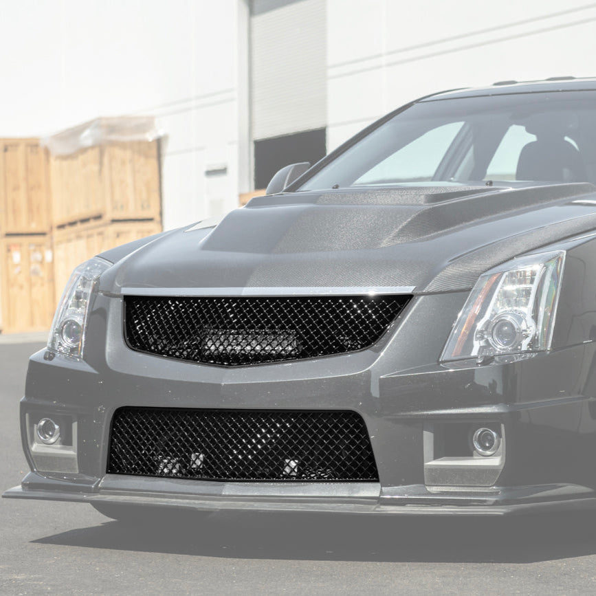 EOS 2009-15 Cadillac CTS-V Front Upper Lower Badgeless Grille - Image 1