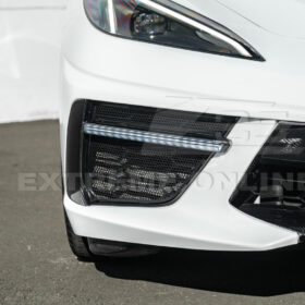 EOS 2020-Up Corvette C8 DRY CARBON FIBER Sequential LED DRL Light Bar Bezel Insert - Image 8