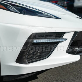 EOS 2020-Up Corvette C8 DRY CARBON FIBER Sequential LED DRL Light Bar Bezel Insert - Image 10