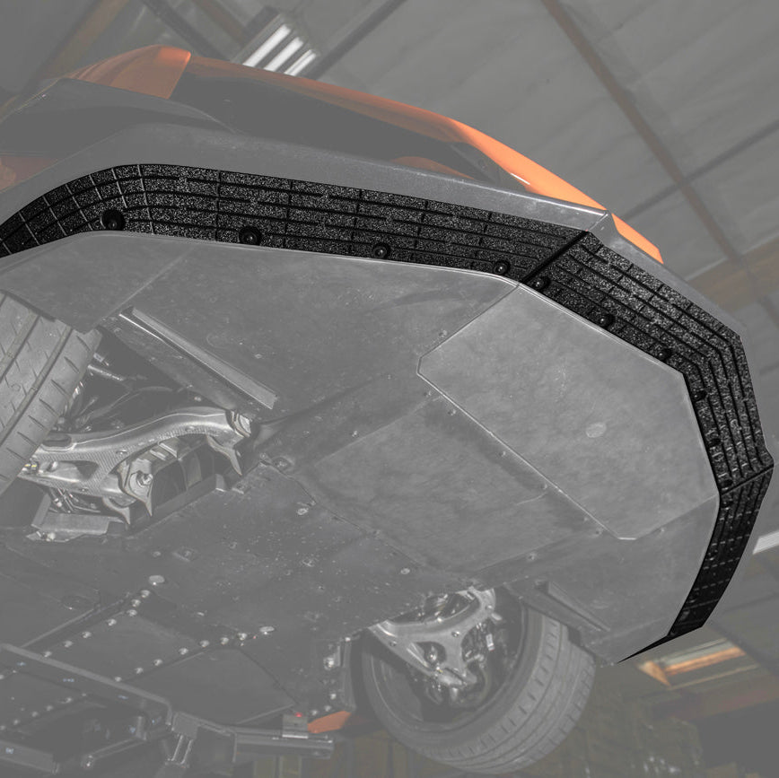 Extreme Online Store Corvette C8 Z06 Z07 Package Skid Plates Front Lip Splitter Protector for C8 Corvette