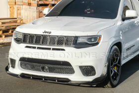 EOS 2017-21 Jeep Grand Cherokee SRT Trackhawk Carbon Fiber Front Lip Splitter - image 2
