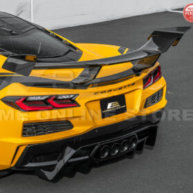 EOS ZR1 Package Corvette C8 Z06 / E-Ray DRY CARBON FIBER Rear Spoiler - Image 5