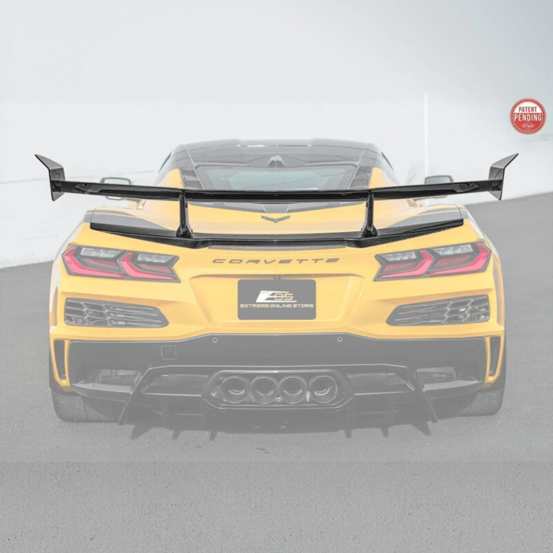 C8 Z06 rear quarter with ZR1 high wing