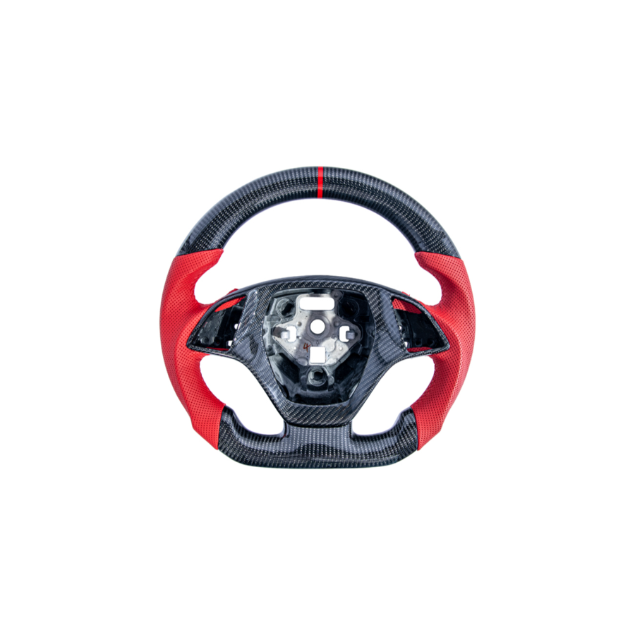 Chevrolet Corvette C7 Red Leather Red Stitching Carbon Fiber Steering Wheel