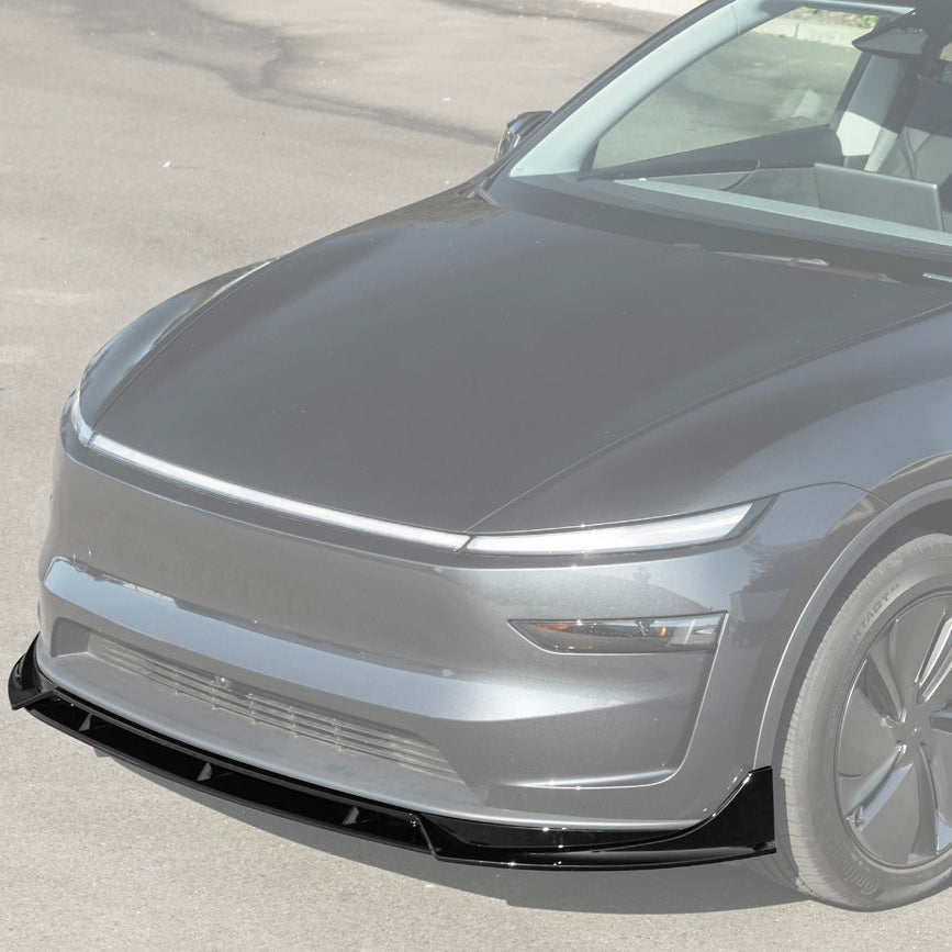 EOS 2025-Up Tesla Model Y Track Style 4 Pcs Front Bumper Lip Splitter - Image 1