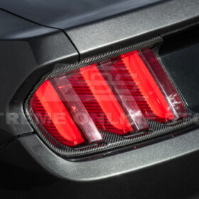 FFP 2015-17 Ford Mustang DRY CARBON FIBER Rear Tail Light Trim Bezel Cover Pair - Image 10