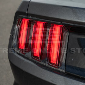 FFP 2015-17 Ford Mustang DRY CARBON FIBER Rear Tail Light Trim Bezel Cover Pair - Image 9