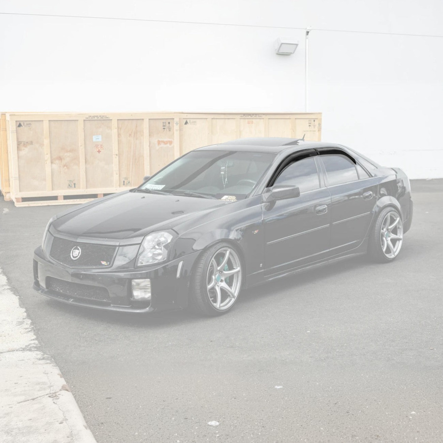 EOS 2003-08 Cadillac CTS Smoke Tinted Side Vent Window Rain Deflectors - Image 2
